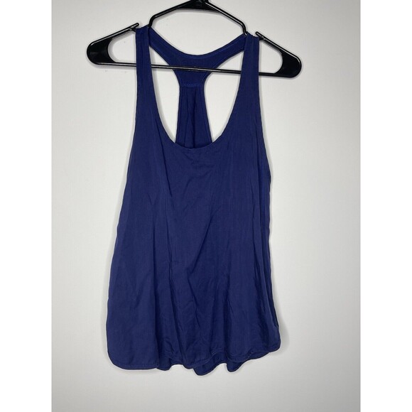 Tops - Lululemon Women's Cool Racerback Sleeveless Navy Blue Work Out Tank Top Size 6